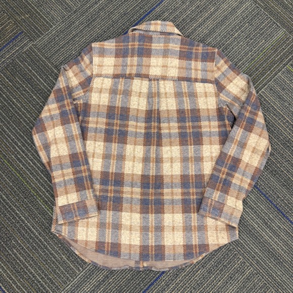 Faherty Legend Sweater Shirt Button Down Shirt - Brown and Blue Plaid - Picture 3 of 9